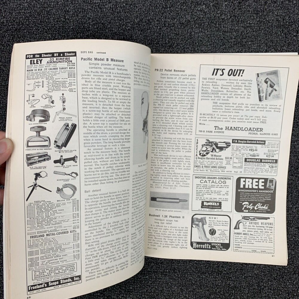 Vintage The American Rifleman Magazine May 1966 WWII Hunting Firearms WW2 - Picture 8 of 9